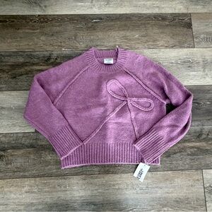 Kids' Cozy Sweater with Bow Accent